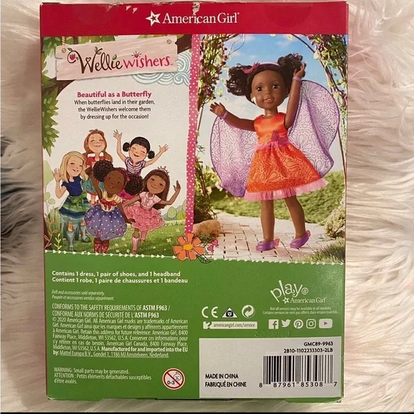 American Girl Wellie Wishers Shimmering Butterfly Outfit for Dolls Retired - Picture 3 of 3